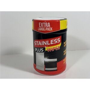 Stainless Plus Wipes - Extra Large Pack 160 wipes . New